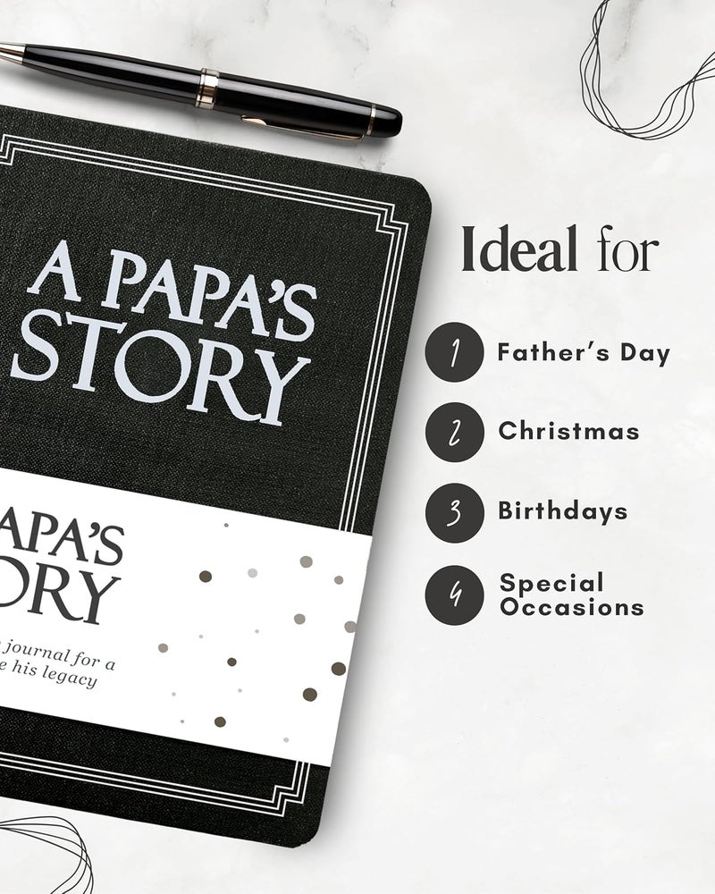 Coco & Lan Papa's Life Story Journal (Hardcover): A Meaningful Keepsake for Papa to Share His Journey and Memories, Book Includes 250+ Prompt Questions, Sentimental Gifts for Father's Day, Birthday & Christmas - Image 5